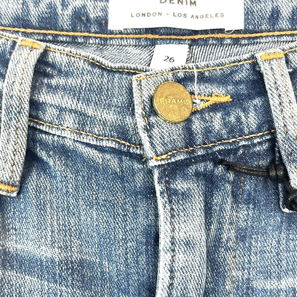 Frame Le High Straight Cuff Ridley Distressed Jeans - Picture 4 of 10